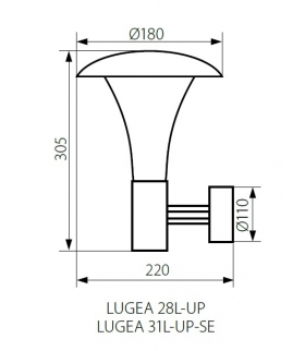 LUGEA 28L-UP  Oprawa ogrodowa