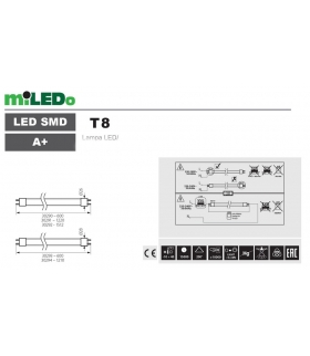 T8 LED 9W-NW  Świetlówka z diodami LED  9W - 900lm