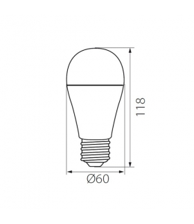 MIO LED5W A60 E27-WW  Żarówka z diodami LED