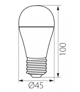 MIO LED8W G45 E27-WW  Żarówka z diodami LED  8W - 600lm
