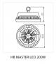 HB MASTER LED 100W  Oprawa przemysłowa wisząca  100W - 13000lm