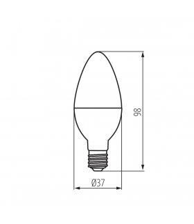 MIO LED6W C37 E14-WW  Żarówka z diodami LED