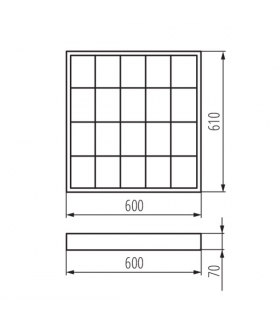 RSTR N 418/4LED/NT Oprawa rastrowa natynkowa