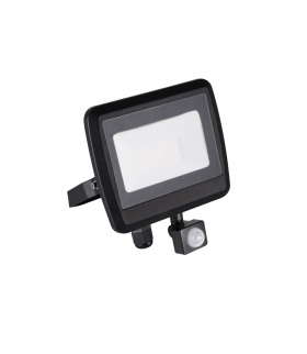 Naświetlacz LED z czujnikiem ruchu ANTEM 30W IP44 czarny barwa neutralna  - 2400lm