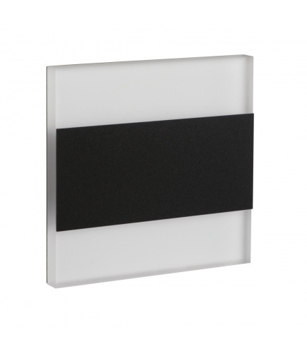 Oprawa przyschodowa TERRA LED 12V kwadratowa czarna barwa neutralna