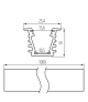 Profil aluminiowy PROFILO I SET-MI-W z kloszem 1m 1szt