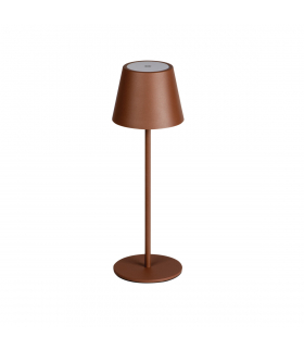 Lampa stołowa bezprzewodowa LED INITA IP54 BR brązowa