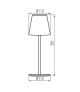 Lampa stołowa bezprzewodowa LED INITA IP54 GR szara
