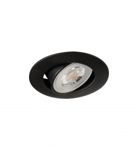 Oprawa typu downlight FIZU 4,8W WW B czarna barwa ciepła