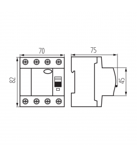 Wyłącznik różnicowo-prądowy, 4P KRD6-4/40/100-A