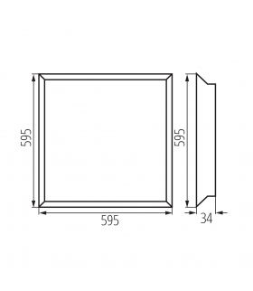 Panel LED podtynkowy BLINGO IP65 40W 60 NW barwa neutralna - 4800lm