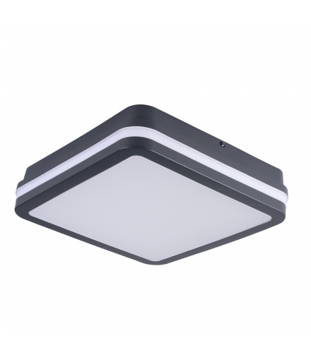 Plafoniera LED BENO 12-18W CCT L SEG IP65 grafitowa z czujnikiem ruchu kwadratowa - 5 lat gwarancji