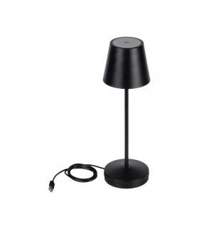 Lampa stołowa bezprzewodowa LED ze stacją dokującą INITA IP54 CB B czarna