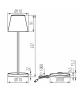 Lampa stołowa bezprzewodowa LED ze stacją dokującą INITA IP54 CB B czarna