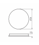 Plafoniera ANTO LED 37W CCT Night Light zmienna barwa świecenia ściemnialna pilot biała