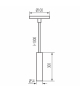 Lampa wisząca PHLOX C GU10 B czarna