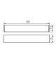 Oprawa liniowa LED KXL 24W 2880 90 NW B barwa neutralna czarna 900mm