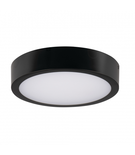 Plafoniera LED z czujnikiem ruchu i pilotem DABER 12-20W CCT SE B IP66 okrągła czarna zmienna barwa świecenia