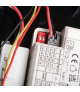 Plafoniera LED z czujnikiem ruchu i pilotem DABER 12-20W CCT SE B IP66 okrągła czarna zmienna barwa świecenia