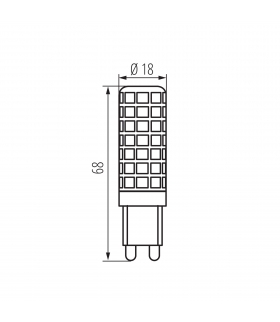 Źródło światła LED G9 7W WW barwa ciepła - 950lm