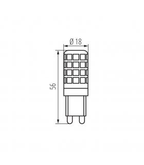Źródło światła LED G9 4,9W WW barwa ciepła - 600lm