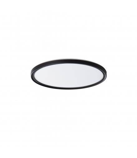 Plafoniera LED AZPO 11,8W CCT O B IP54 okrągła czarna zmienna barwa świecenia