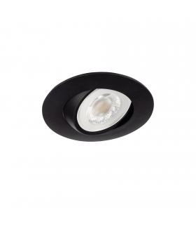 Oprawa typu downlight FIZU CCT B 4W czarna zmienna barwa regulacja kąta świecienia