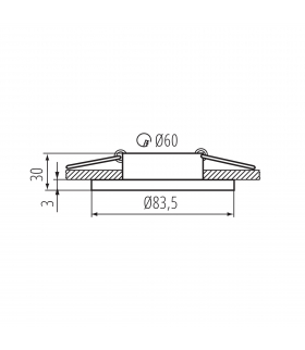 Pierścień oprawy punktowej TALU IP44 DSO W biały