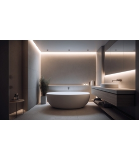 Pierścień oprawy punktowej TALU IP44 DSL W kwadratowy biały