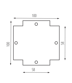 Osłona na łącznik typu X TEAR N RC-CON-X B czarna