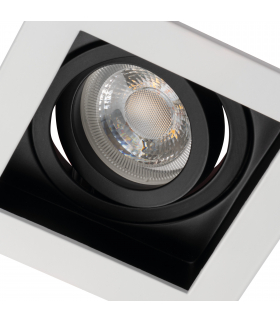 Pierścień oprawy punktowej ARET DTL B/W pojedynczy kwadratowy czarny biały