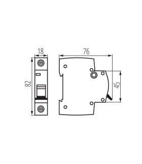 Wyłącznik nadmiarowo-prądowy 1P KMB10-B25/1