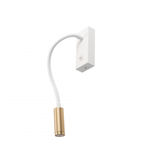 Oprawa ścienna z włącznikiem TONIL II LED W/G biała złota