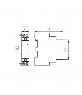 Stycznik modułowy, sterowanie 230V AC KMC-25-11