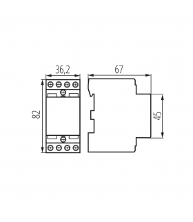 Stycznik modułowy, sterowanie 230V AC KMC-25-22