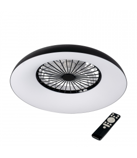 Oprawa z wentylatorem PLAVE PAN60 CCT+RGB B z regulacją barwy i natężenia światła pilot czarna