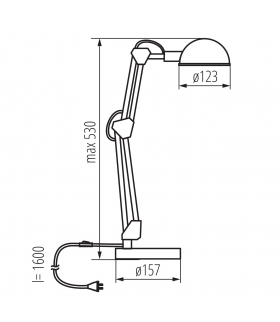 Lampka biurkowa PIXA KT-40-GR BL E14 niebieska