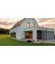 Oprawa elewacyjna ZEVI W EL 2x GU10 B SE IP54 czarna z czujnikiem ruchu